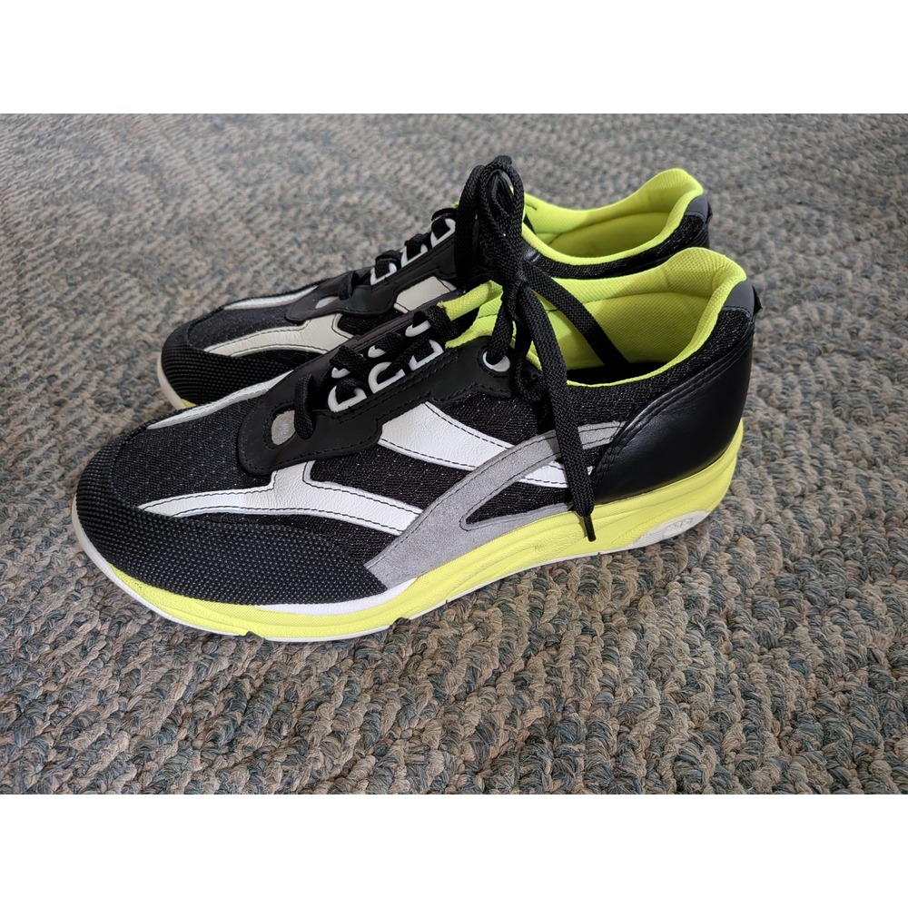 SAS Journey Walking Shoes Black Neon Yellow SuperFabric Sneakers Womens 8 W
